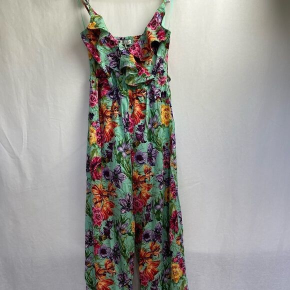 Mint Floral Jumpsuit - Picture 6 of 10